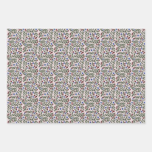 kerstbessen inpakpapier vel (Voorkant)