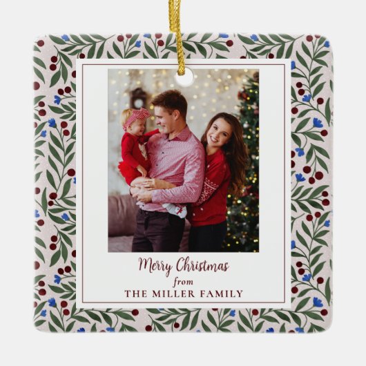 kerstbessen keramisch ornament (Voorkant)