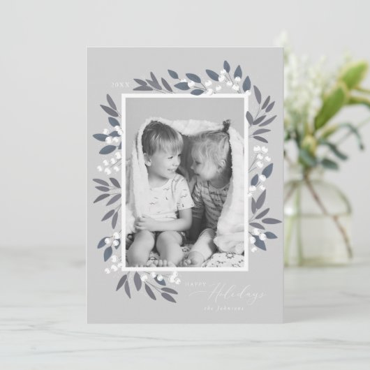 Kerstbessen Kerstkaart (Staand voorkant)