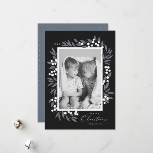 Kerstbessen Kerstkaart (Voorkant / Achterkant in situ)