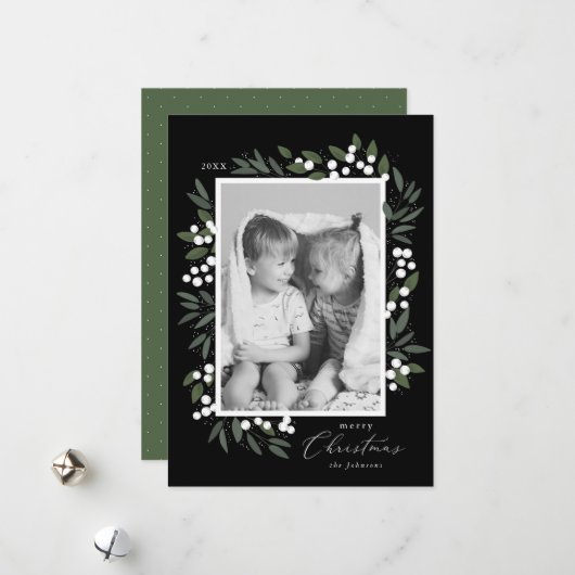 Kerstbessen Kerstkaart (Voorkant / Achterkant in situ)