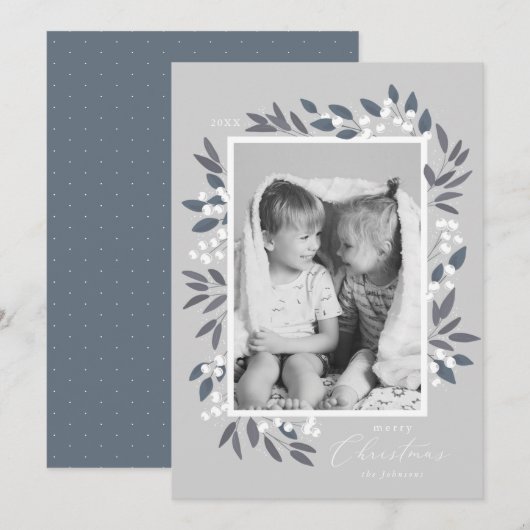 Kerstbessen Kerstkaart (Voorkant / Achterkant)