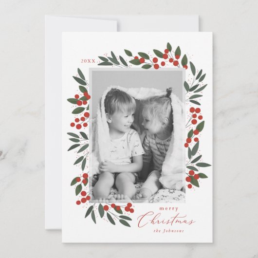 Kerstbessen Kerstkaart (Voorkant)
