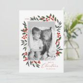 Kerstbessen Kerstkaart (Staand voorkant)