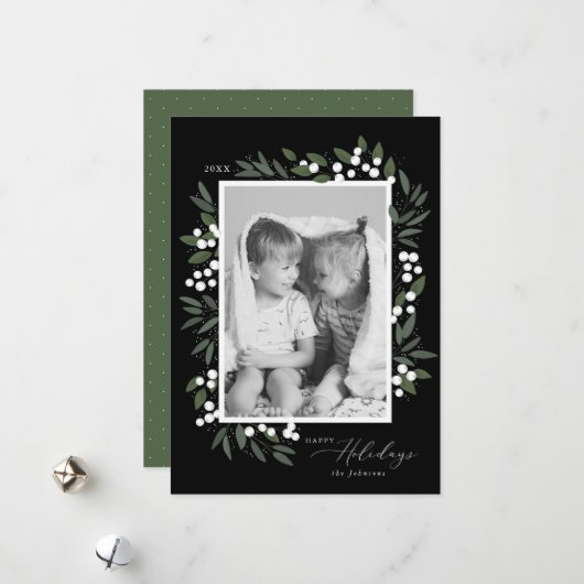 Kerstbessen Kerstkaart (Voorkant / Achterkant in situ)