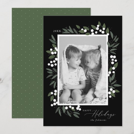 Kerstbessen Kerstkaart (Voorkant / Achterkant)