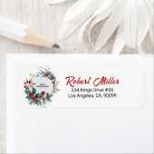 Kerstbessen krans rode Robin Etiket (Insitu)