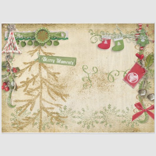 Kerstbessen Ontwerp Serie 10 Tissuepapier (Voorkant)