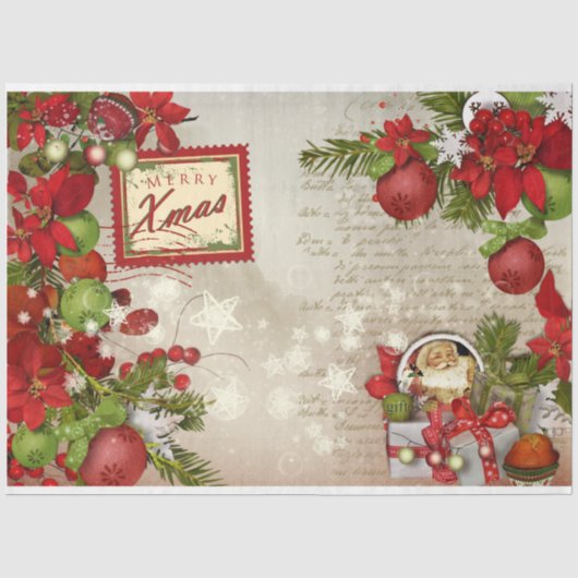 Kerstbessen Ontwerp Serie 1 Tissuepapier (Voorkant)