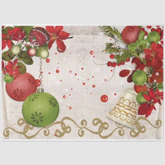 Kerstbessen Ontwerp Serie 7 Tissuepapier (Voorkant)