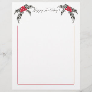 kerstbessen Prettige feestdagen Letterhead