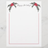 kerstbessen Prettige feestdagen Letterhead (Voorkant)