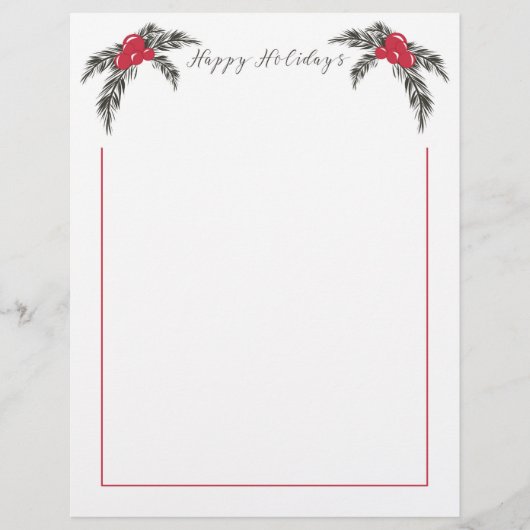 kerstbessen Prettige feestdagen Letterhead (Voorkant)