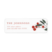 kerstbessen Retouradres Etiket (Voorkant)