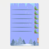 Kerstbessen - Snowy Forest Post-it Notes (Voorkant)
