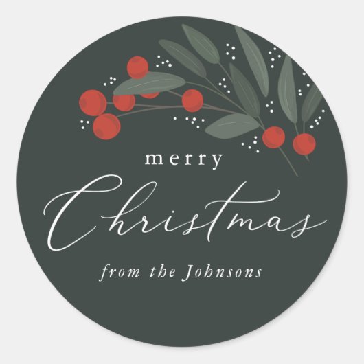 kerstbessen Sticker (Voorkant)