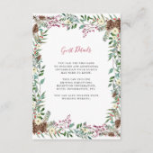 Kerstbessen | Vakantie bruiloft details Informatiekaartje (Voorkant)