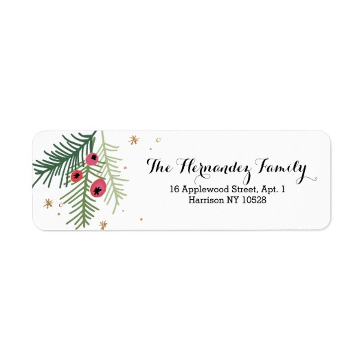 Kerstbessenverzameling Etiket (Voorkant)