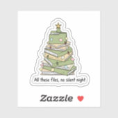 Kerstbestanden Boom Sticker (Vel)