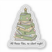 Kerstbestanden Boom Sticker (Voorkant)