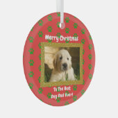 Kerstbeste foto van pap met ever glas ornament (Voorkant Rechts)