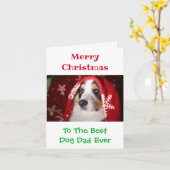 Kerstbeste foto van pap met ever kaart (Gele Bloem)