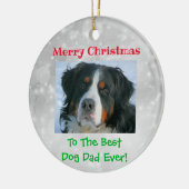 Kerstbeste foto van pap met ever keramisch ornament (Links)