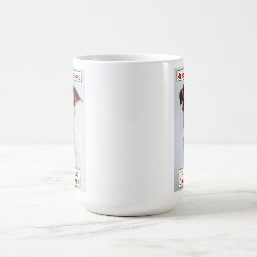 Kerstbeste foto van pap met ever koffiemok (Center)