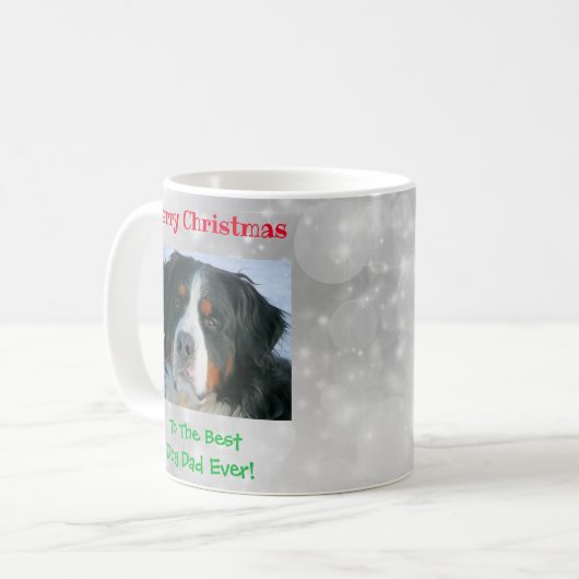 Kerstbeste foto van pap met ever koffiemok (Voorkant links)