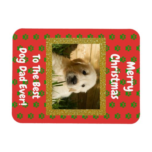 Kerstbeste foto van pap met ever magneet (Horizontaal)