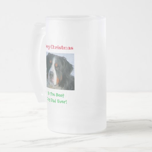 Kerstbeste foto van pap met ever matglas bierpul (Voorkant links)