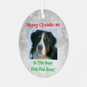 Kerstbeste foto van pap met ever metalen ornament (Voorkant links)