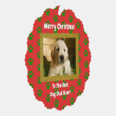 Kerstbeste foto van pap met ever ornament kaart (Rechts)