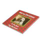 Kerstbeste foto van pap met ever tegeltje (Zijkant)