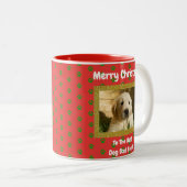 Kerstbeste foto van pap met ever tweekleurige koffiemok (Voorkant rechts)