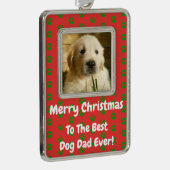 Kerstbeste foto van pap met ever verzilverd omlijst ornament (Rechts)