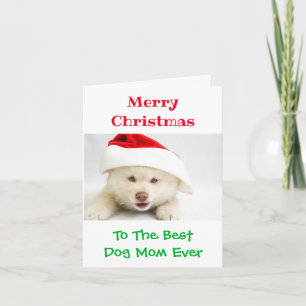 Kerstbeste hond Mam Oog Foto Kaart