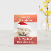 Kerstbeste hond Mam Oog Foto Kaart (Gele Bloem)