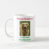 Kerstbeste hond Mam Oog Foto Koffiemok (Links)