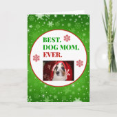 Kerstbeste hond ooit foto kaart (Voorkant)