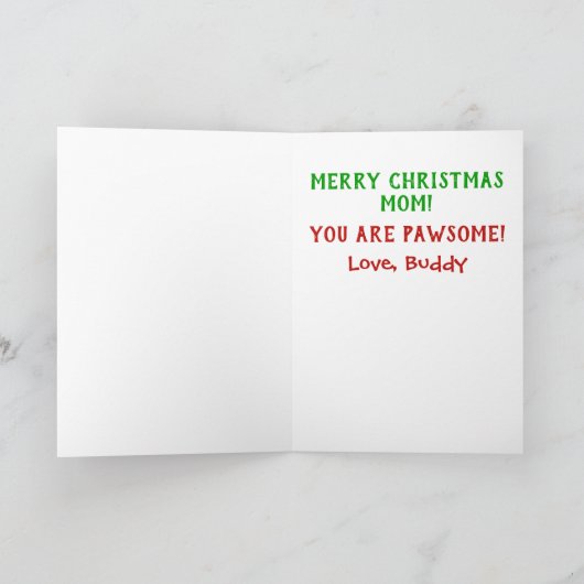 Kerstbeste hond ooit foto kaart (Binnen)