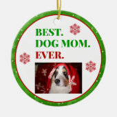 Kerstbeste hond ooit foto keramisch ornament (Voorkant)