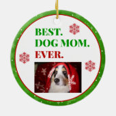 Kerstbeste hond ooit foto keramisch ornament (Achterkant)