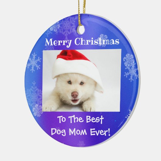 Kerstbeste hond ooit foto keramisch ornament (Links)