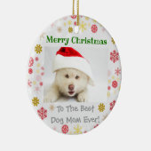Kerstbeste hond ooit foto keramisch ornament (Rechts)