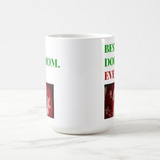 Kerstbeste hond ooit foto koffiemok (Center)