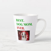 Kerstbeste hond ooit foto latte mok (Rechts)