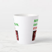 Kerstbeste hond ooit foto latte mok (Voorkant)