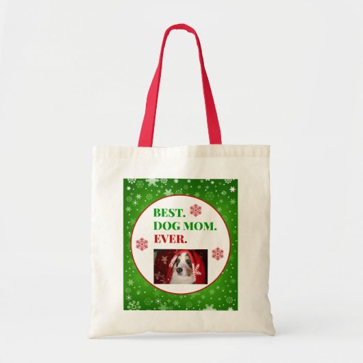 Kerstbeste hond ooit foto tote bag (Voorkant)