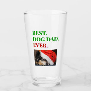 Kerstbeste hond pa ooit foto-bint glas